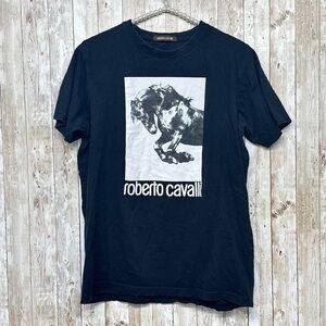 Roberto Cavalli Horse Logo Graphic Tee-Shirt [891]